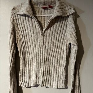 Elegant Ribbed Turtleneck Sweater